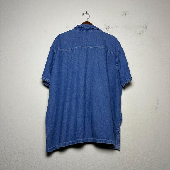 Bobbie Brooks Denim Jean Shirt Button Floral Embroidered Pant Women 26 Pink Boho - Picture 3 of 11